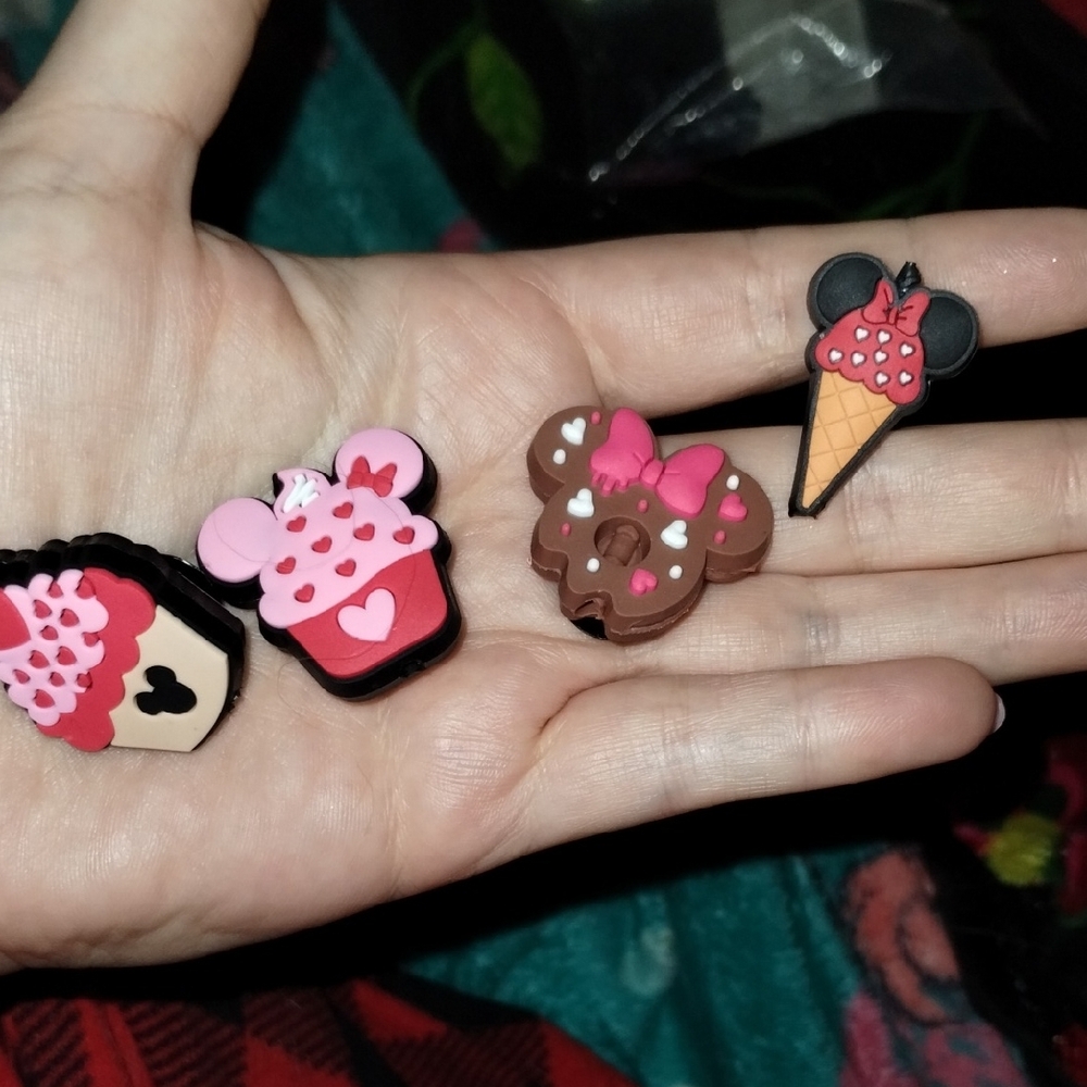 Homemade Disney Snacks Inspired Croc Charms 4pk Set